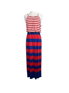J.Valdi Maxi Dress,‎ M, Red & Blue